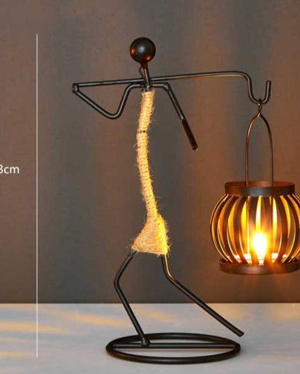 Figurka dekoracyjna świecznik w złotych kolorach