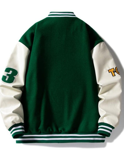 Męska kurtka przejściowa bomberka bejsbolówka z naszywkami