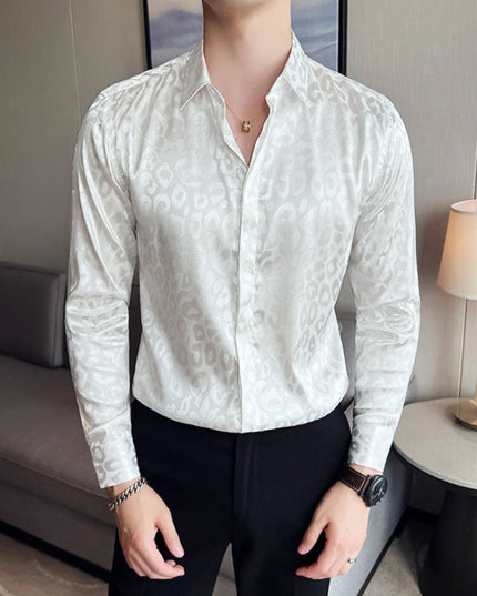 Męska koszula o dopasowanym kroju w zwierzęcy print