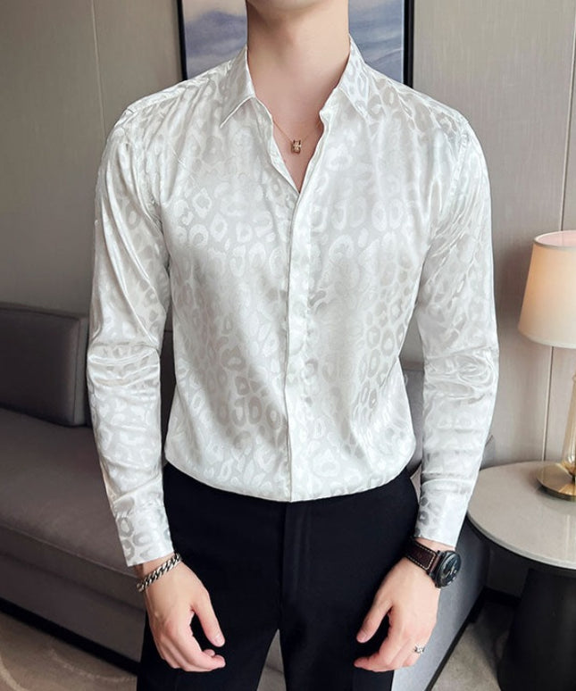 Męska koszula o dopasowanym kroju w zwierzęcy print