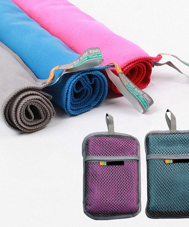 Ręcznik sportowy przenośny z pokrowcem i zawieszką