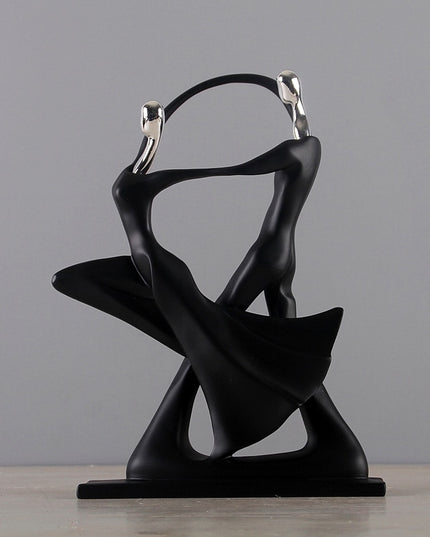 Figurka dekoracyjna w czarnym kolorze tancerze