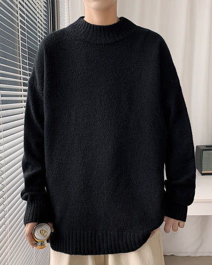 Męski sweter typu półgolf o kroju oversize