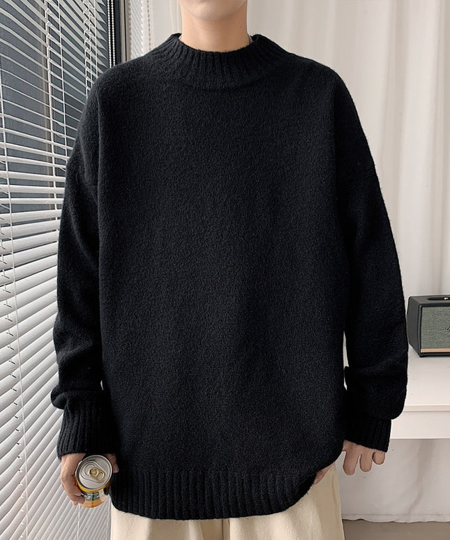 Męski sweter typu półgolf o kroju oversize