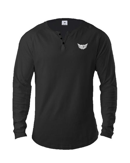 Męska koszulka z długim rękawem klasyczna z guzikami