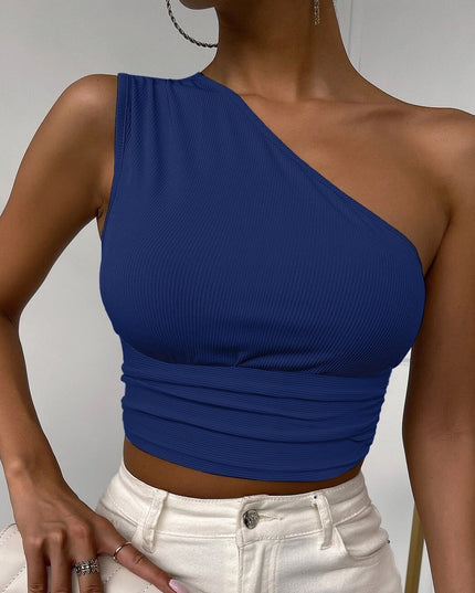 Damski crop top na jedno ramię