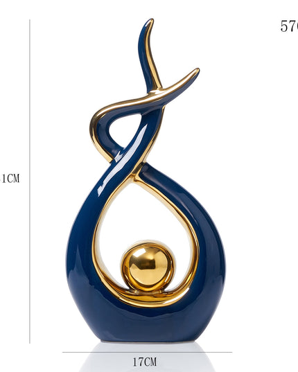 Figurka dekoracyjna ceramiczna abstrakcyjny wzór