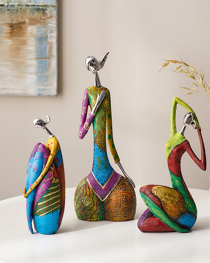 Figurka dekoracyjna kolorowa abstrakcyjne wzory