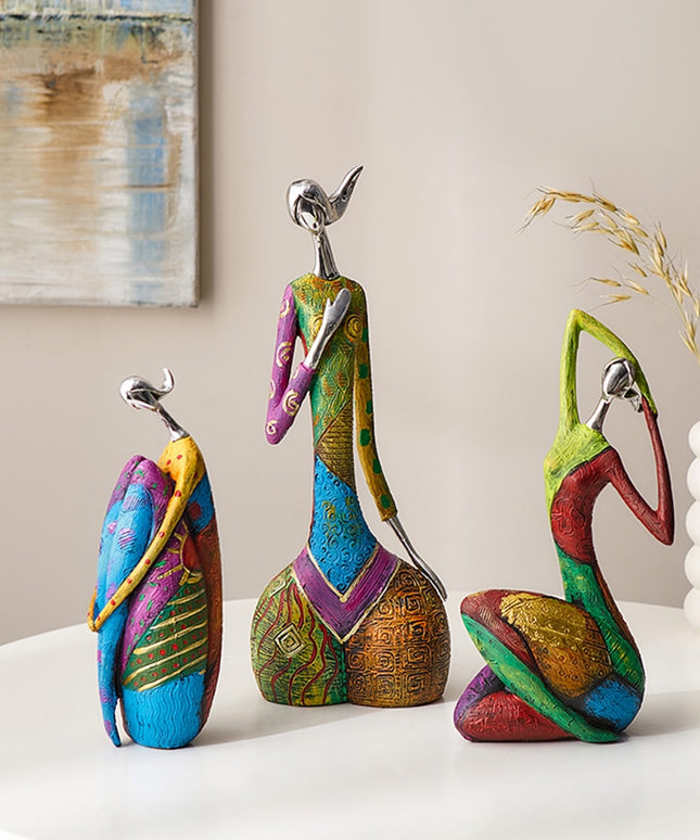 Figurka dekoracyjna kolorowa abstrakcyjne wzory