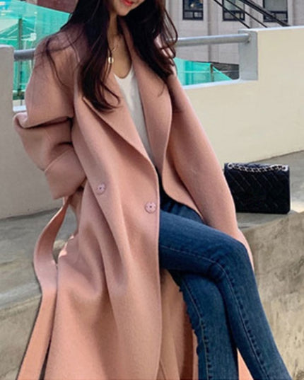 Damski płaszcz oversize długości do kostek