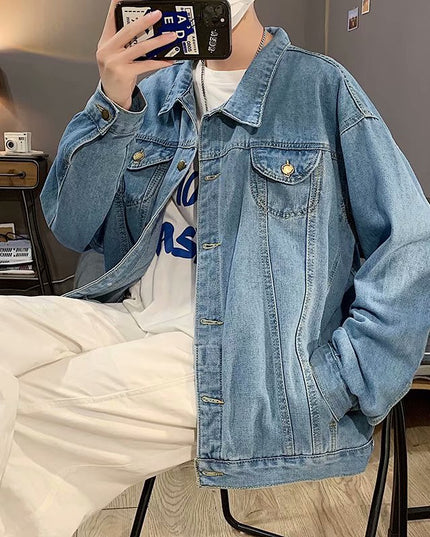 Męska kurtka jeansowa klasyczna oversize