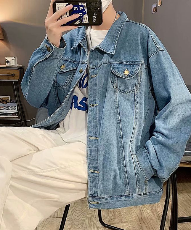 Męska kurtka jeansowa klasyczna oversize