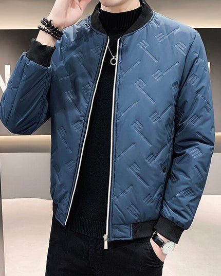 Męska kurtka przejściowa bomberka teksturowana