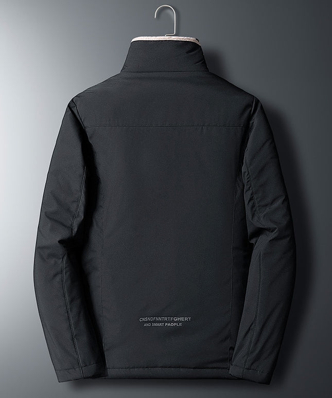 Męska kurtka zimowa z ociepleniem ze stójką