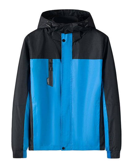 Męska kurtka przejściowa przeciwdeszczowa z kapturem
