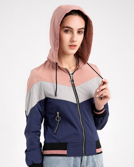 Damska kurtka przejściowa trzykolorowa