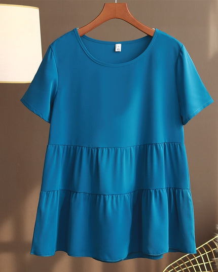 Damski T-shirt z podwójną falbanką