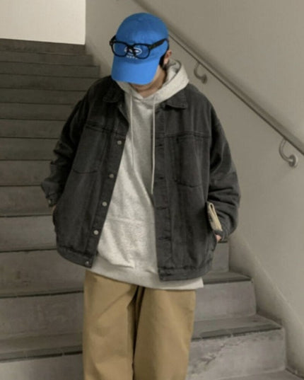 Męska kurtka jeansowa klasyczna oversize