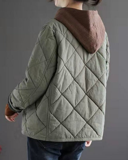Damska kurtka przejściowa pikowana zapinana na zatrzaski