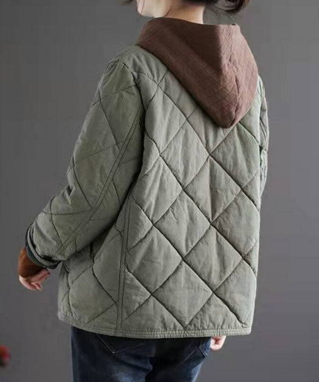 Damska kurtka przejściowa pikowana zapinana na zatrzaski