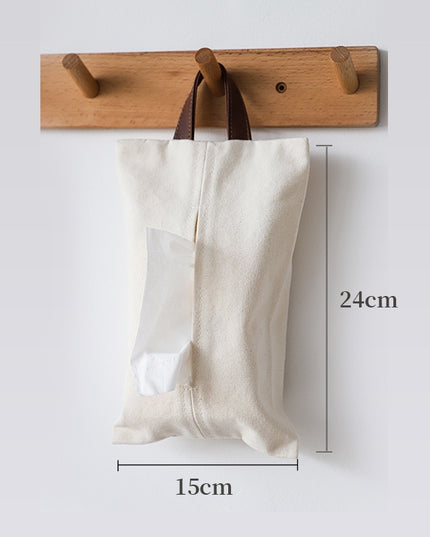 Pudełko na chusteczki z zawieszką w jasnych kolorach