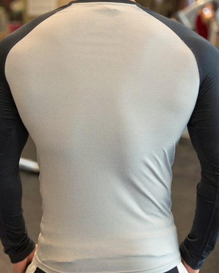 Męska koszulka z długim rękawem sportowa o dopasowanym kroju