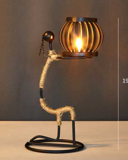 Figurka dekoracyjna świecznik w złotych kolorach