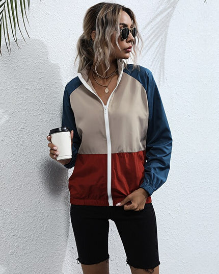 Damska kurtka przejściowa sportowa trzykolorowa