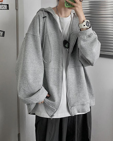 Męska bluza oversize rozpinana z kapturem