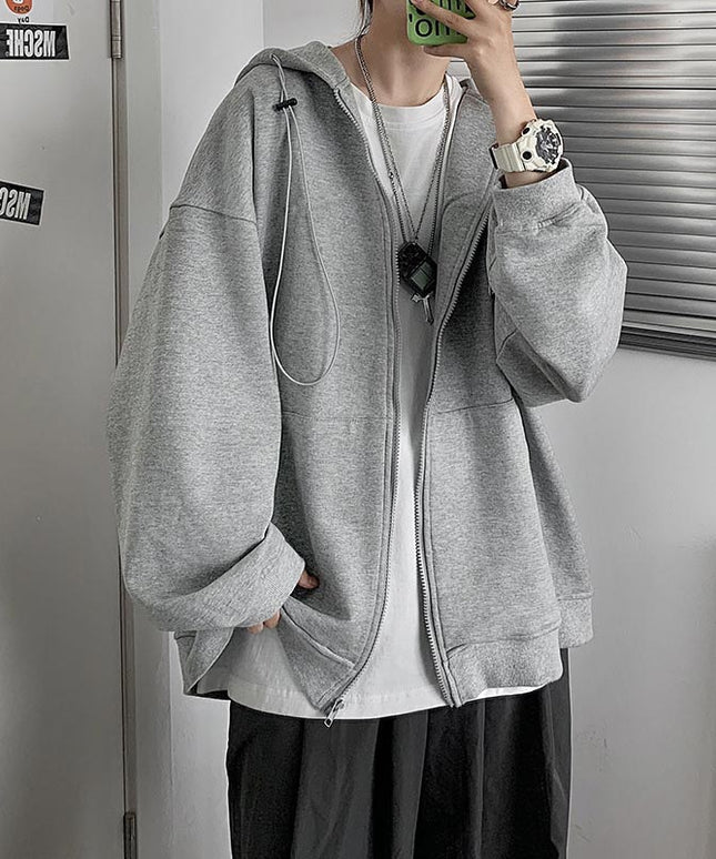 Męska bluza oversize rozpinana z kapturem