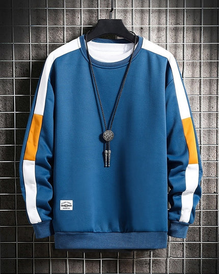 Męska bluza z kolorowymi paskami na rękawach