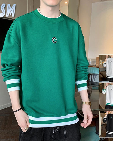 Męska bluza ze ściągaczami w paski