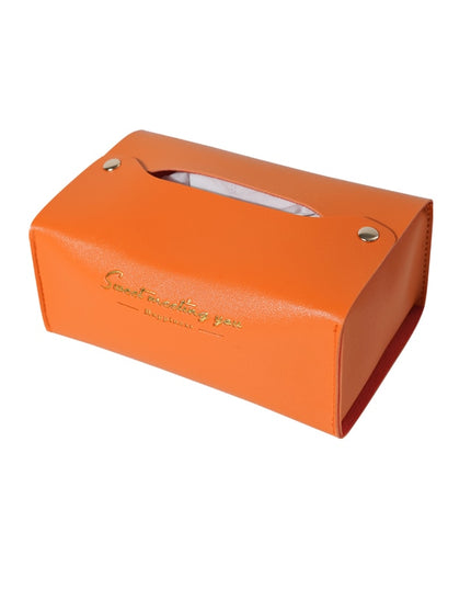 Pudełko na chusteczki skórzane w jasnych kolorach