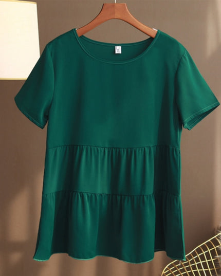 Damski T-shirt z podwójną falbanką