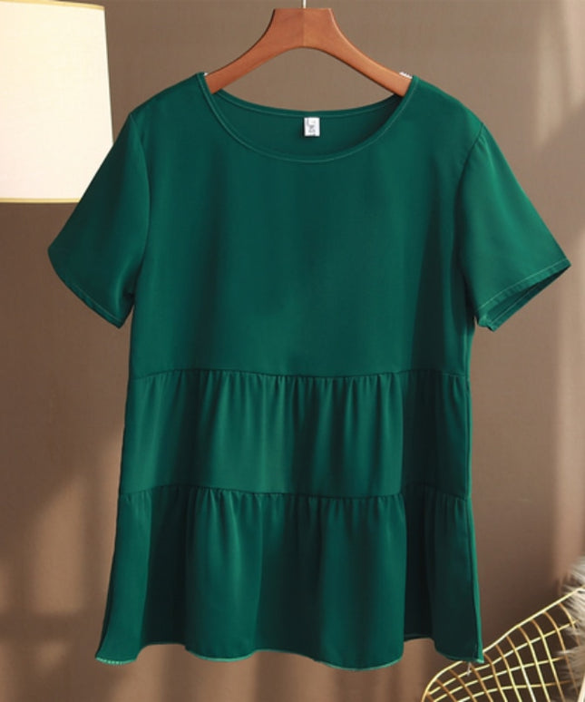 Damski T-shirt z podwójną falbanką