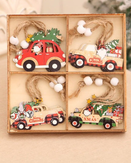 Świąteczne ozdoby wiszące w kształcie samochodów