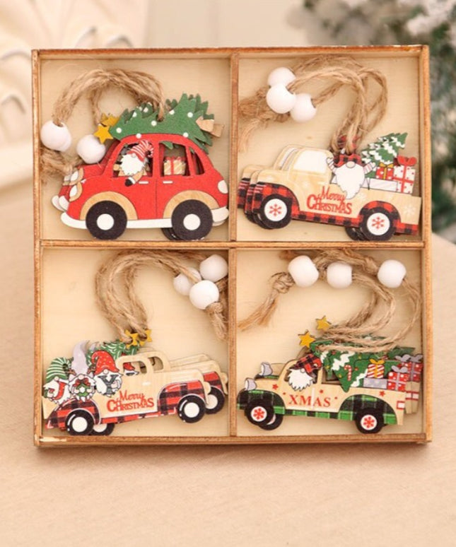 Świąteczne ozdoby wiszące w kształcie samochodów