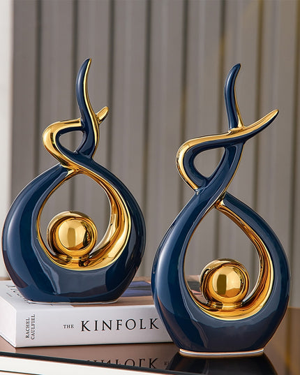 Figurka dekoracyjna ceramiczna abstrakcyjny wzór