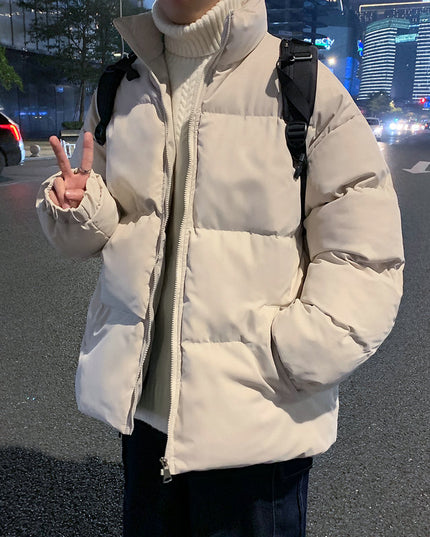 Męska kurtka zimowa pikowaną ze stójką