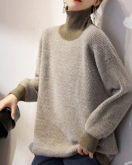 Damski sweter z golfem o kroju oversize