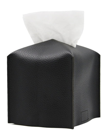 Pudełko na chusteczki skórzane kwadratowe