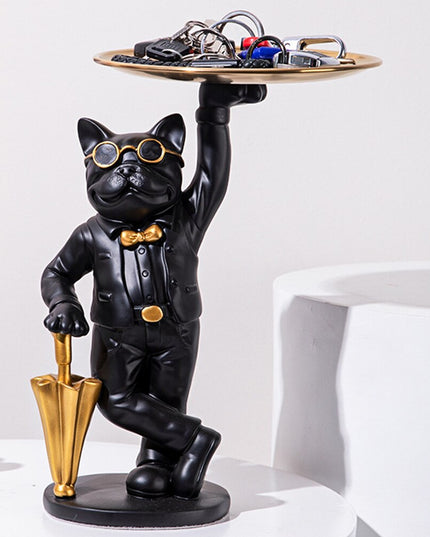 Figurka funkcjonalna kot z tacą kolorowy