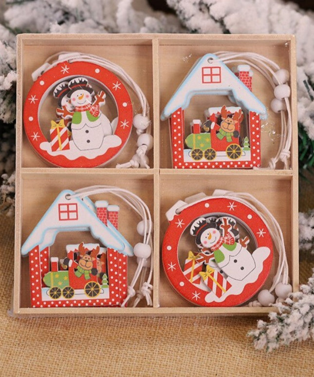 Świąteczne ozdoby wiszące w kształcie domków