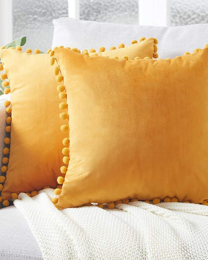 Poszewka na poduszkę dekoracyjna z frędzelkami po bokach