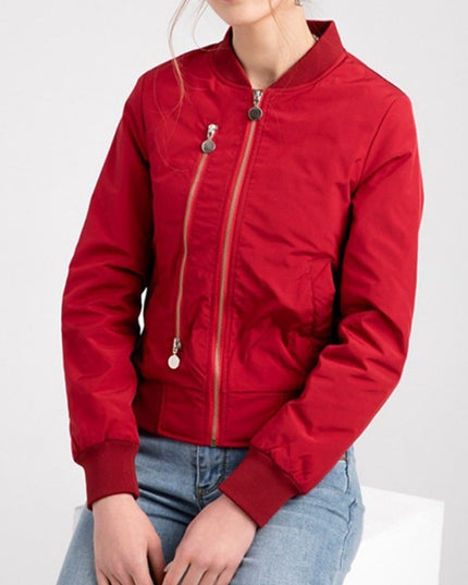 Damska kurtka przejściowa bomberka z zamkiem