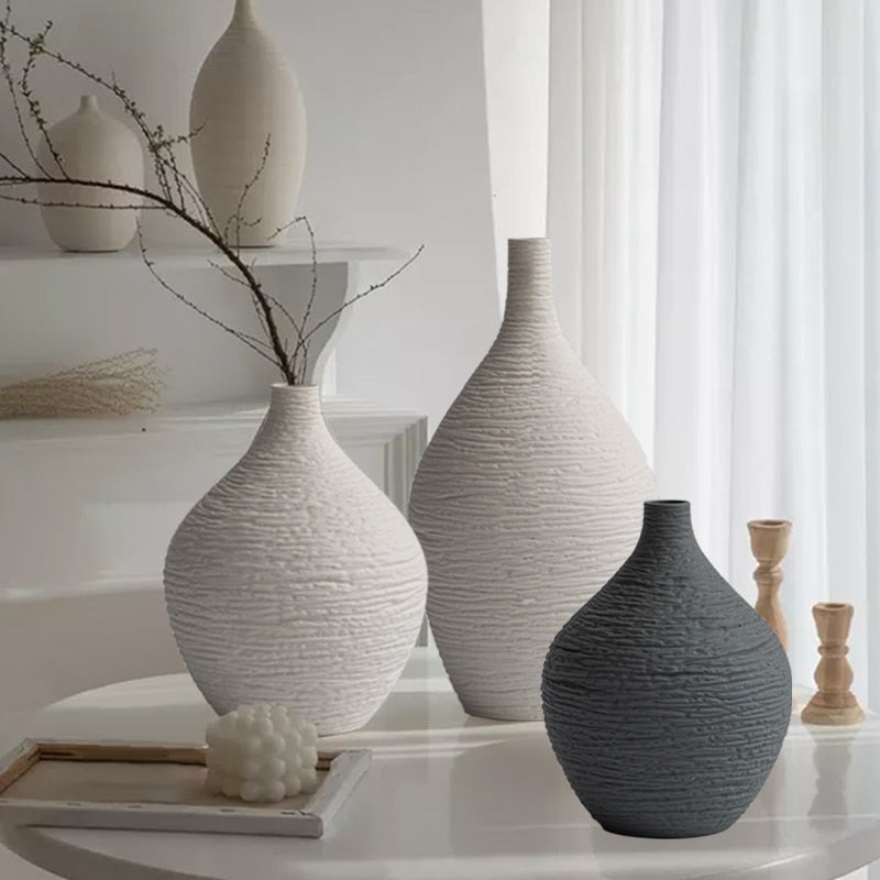 Wazon ceramiczny dekoracyjny okrągły