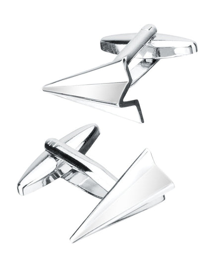 Spinki do koszuli w kształcie papierowego samolocika