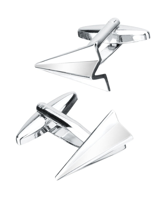 Spinki do koszuli w kształcie papierowego samolocika