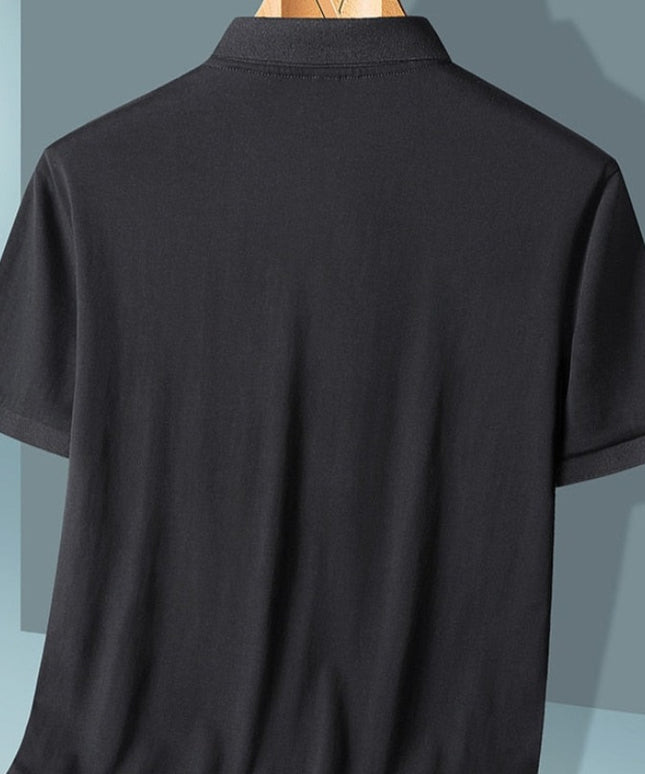 Męska koszulka polo z kolorową wstawką na kołnierzyku