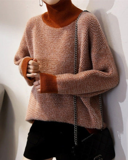 Damski sweter z golfem o kroju oversize